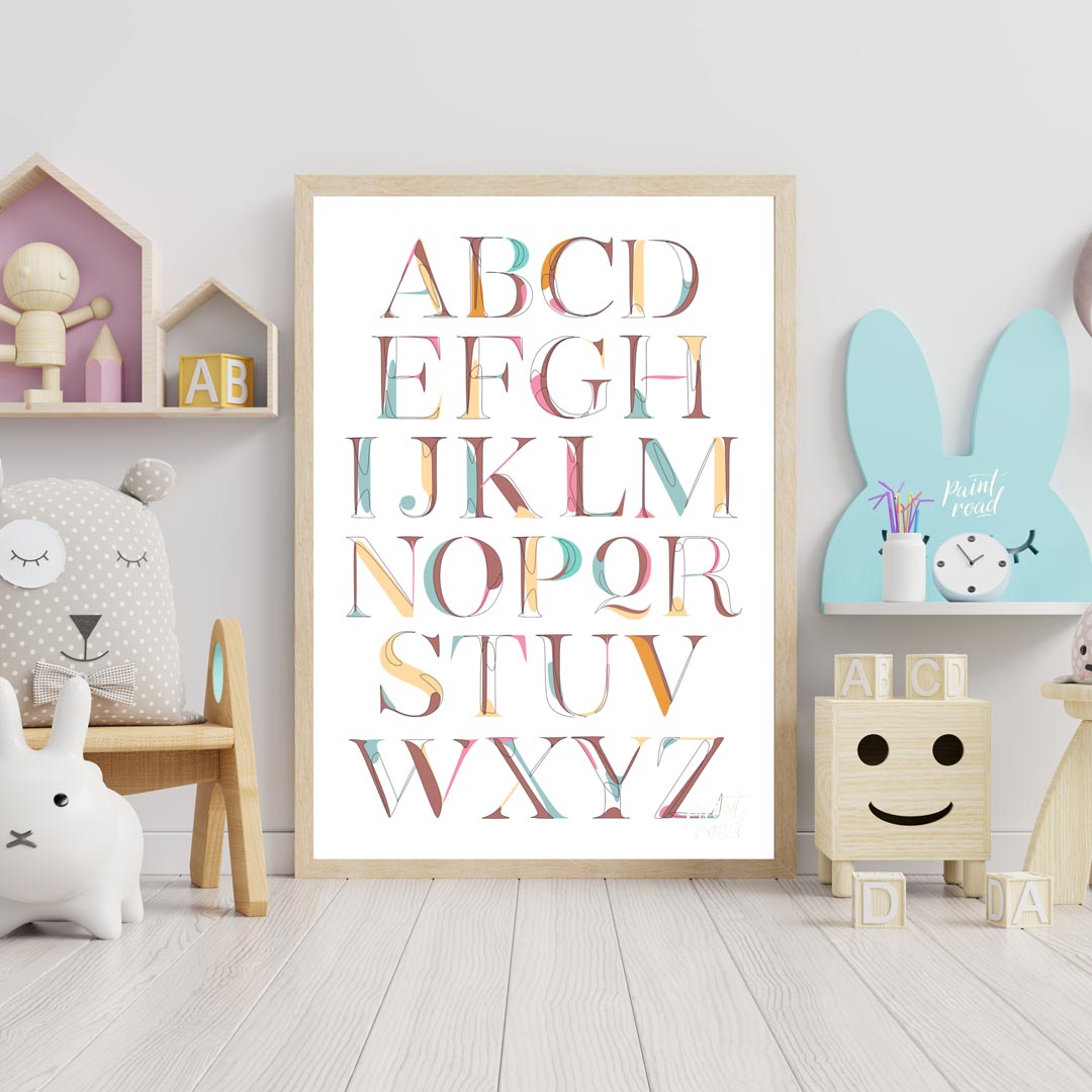Modern Line Art Alphabet