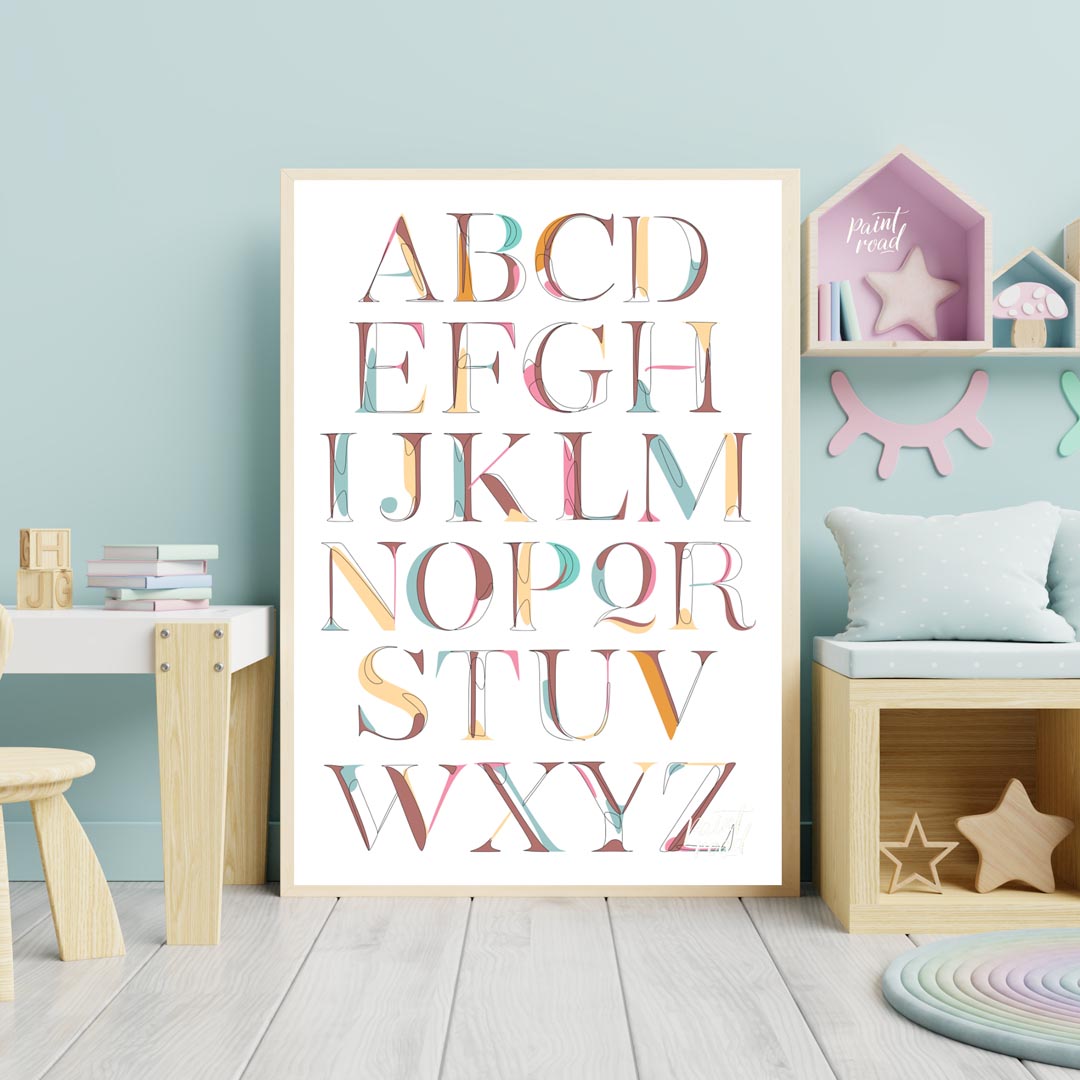 Modern Line Art Alphabet