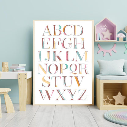 Modern Line Art Alphabet
