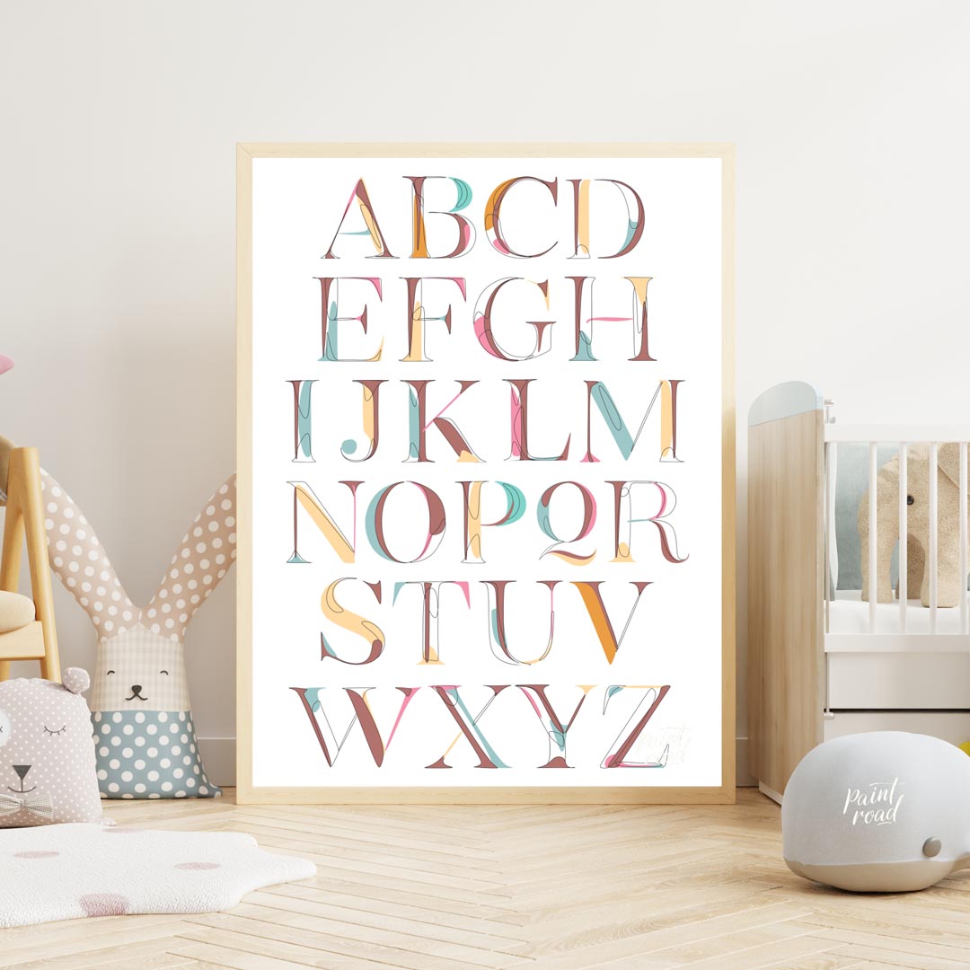 Modern Line Art Alphabet