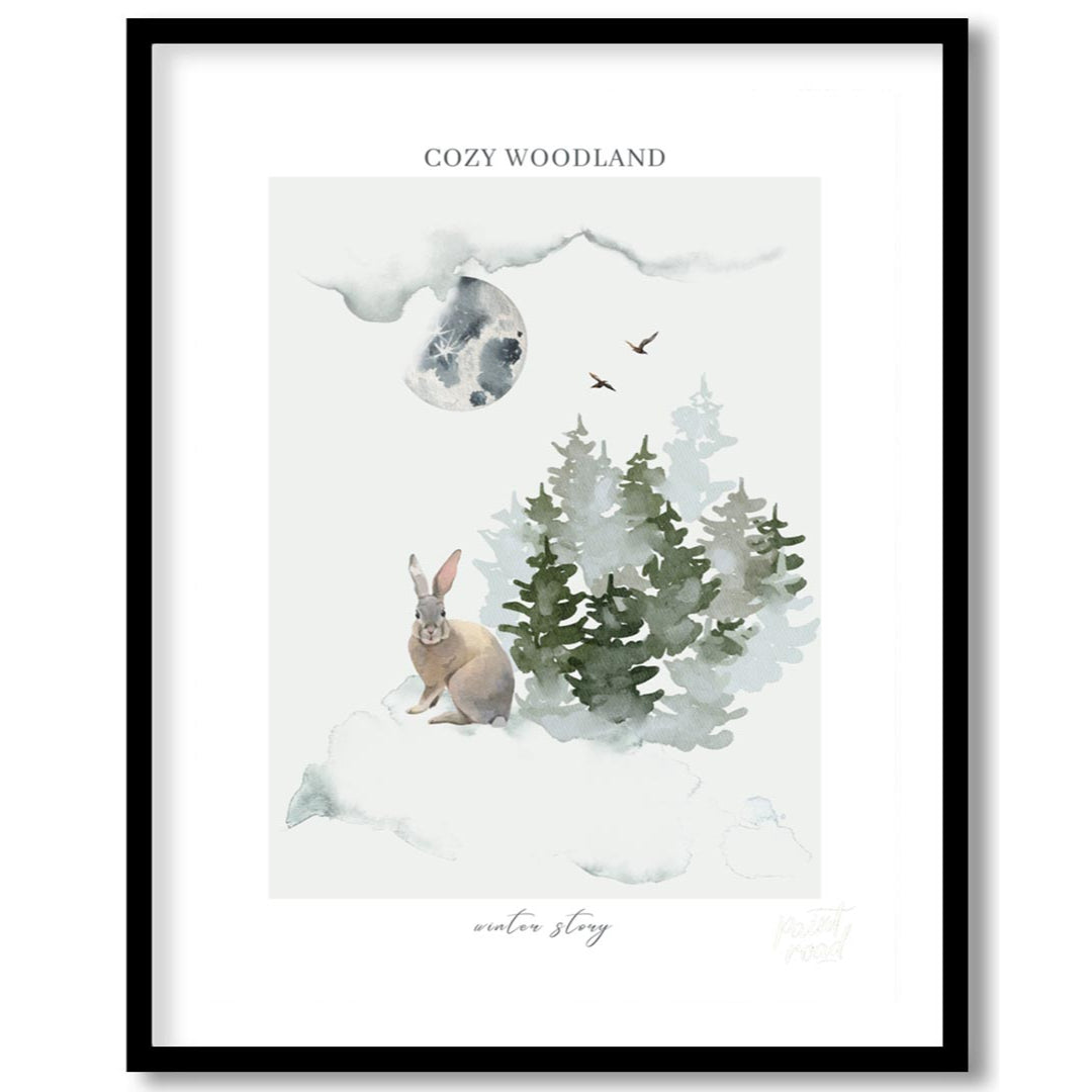 Cozy Woodland Winter Rabbit