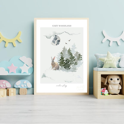 Cozy Woodland Winter Rabbit