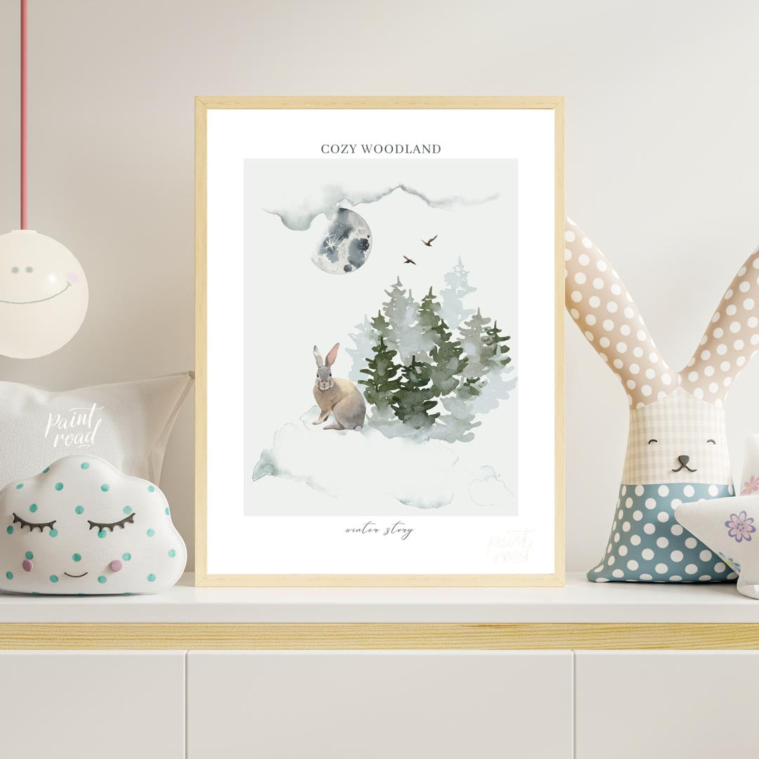 Cozy Woodland Winter Rabbit