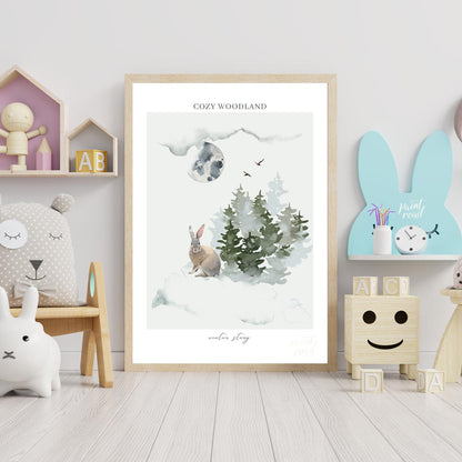 Cozy Woodland Winter Rabbit