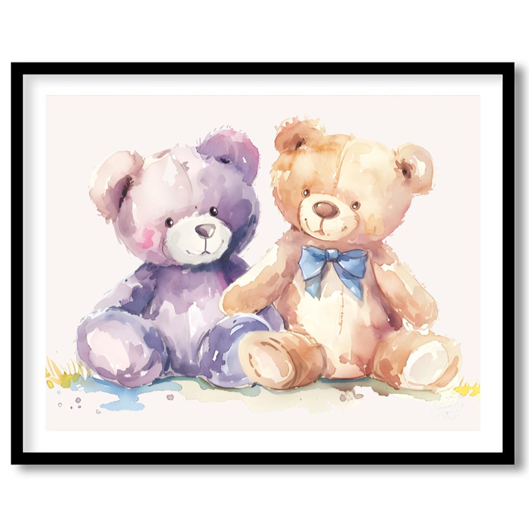 Cuddly Bear Friends Watercolor