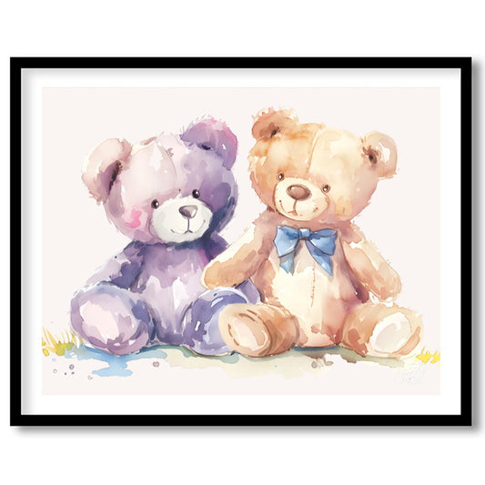 Cuddly Bear Friends Watercolor