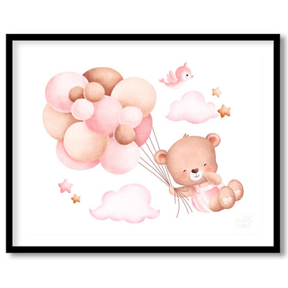Flying Bear with Balloons