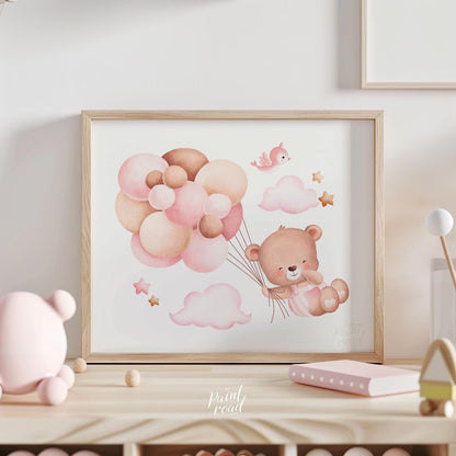 Flying Bear with Balloons
