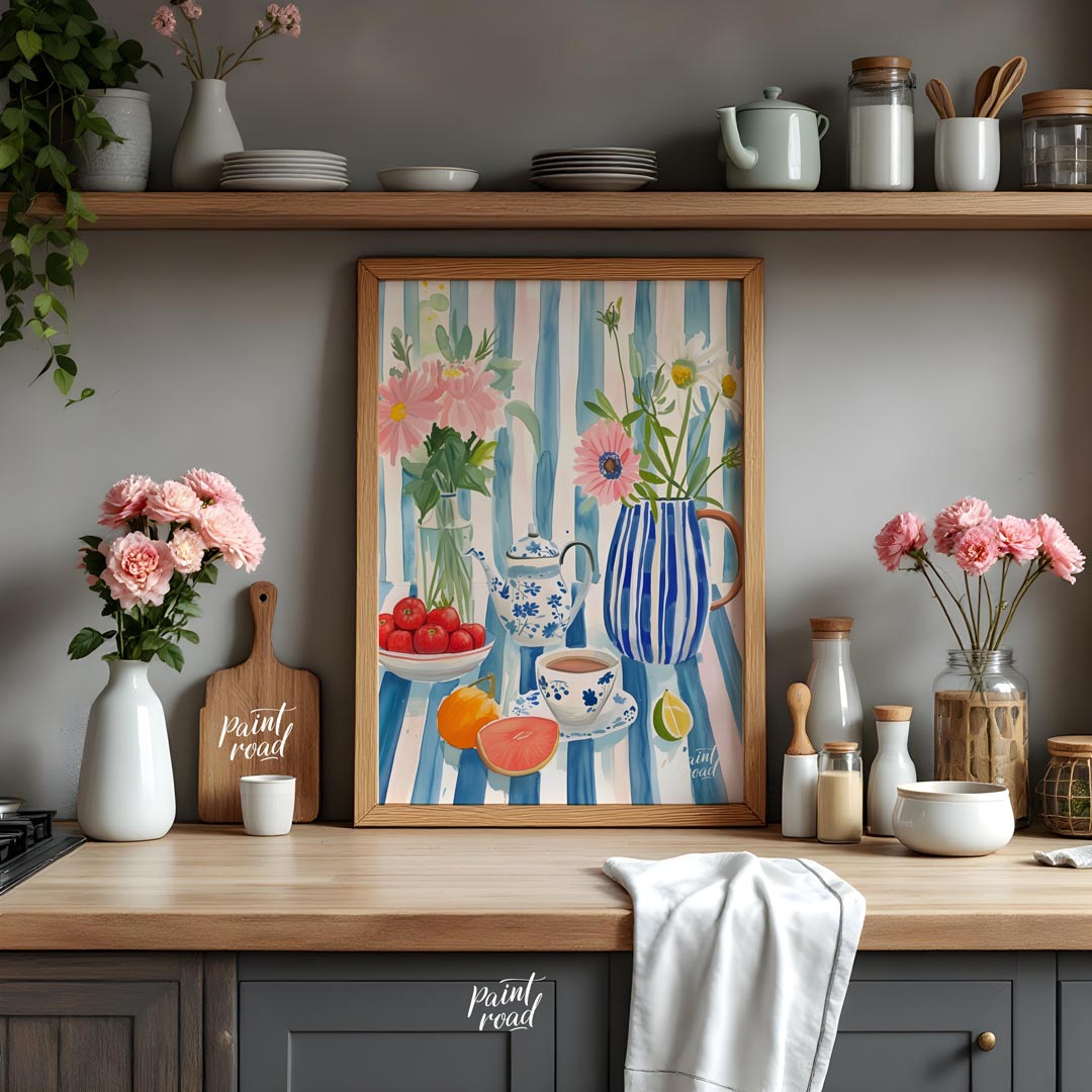 Striped Teatime Still Life