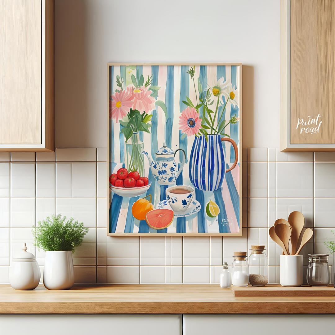 Striped Teatime Still Life