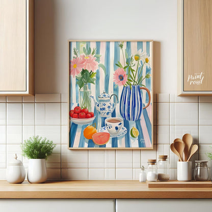 Striped Teatime Still Life