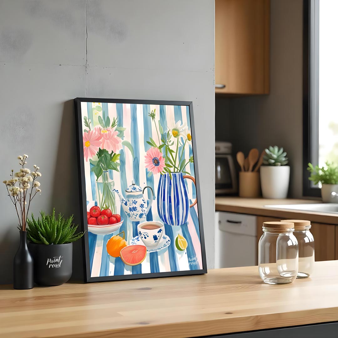 Striped Teatime Still Life