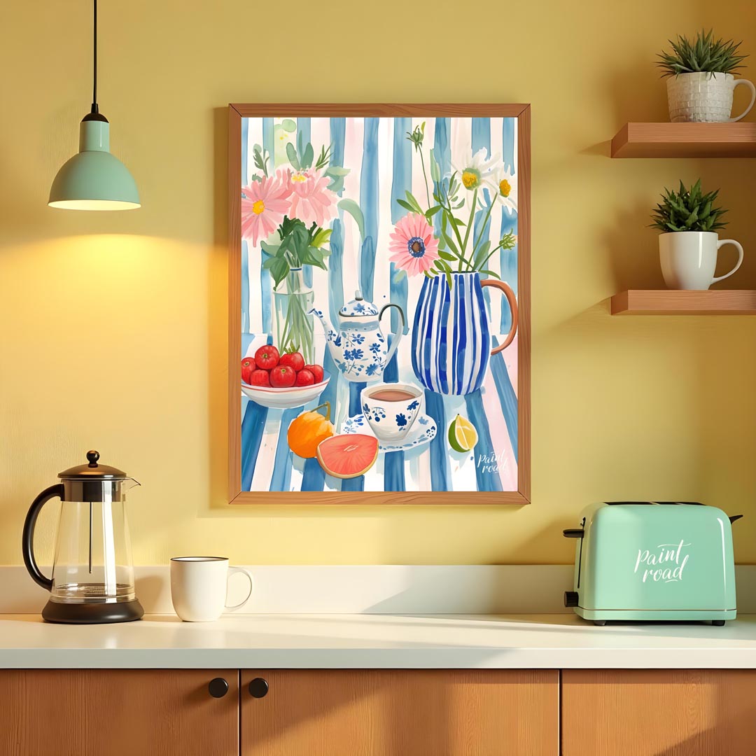 Striped Teatime Still Life