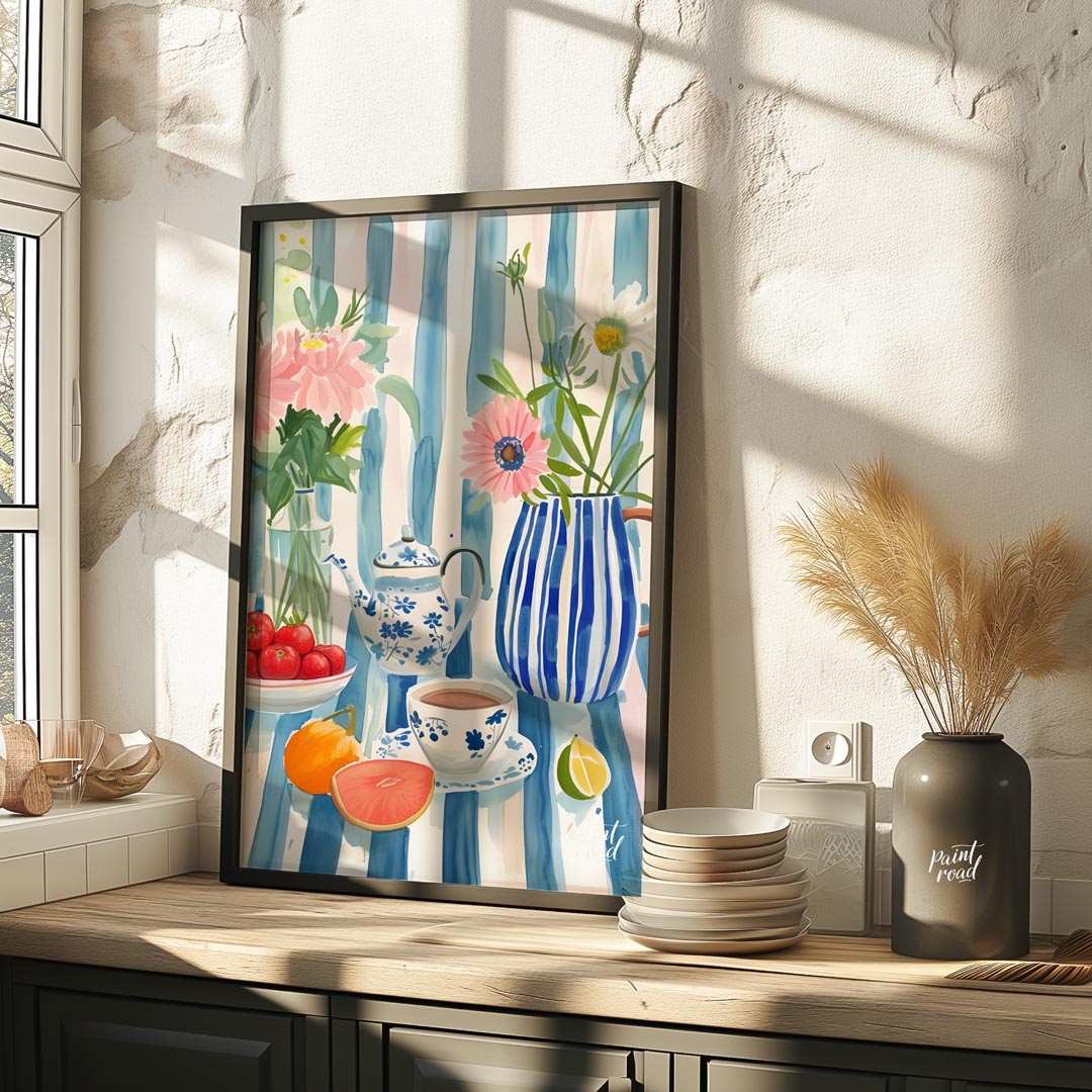 Striped Teatime Still Life