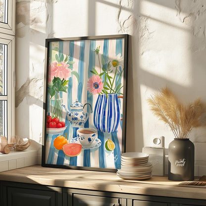 Striped Teatime Still Life