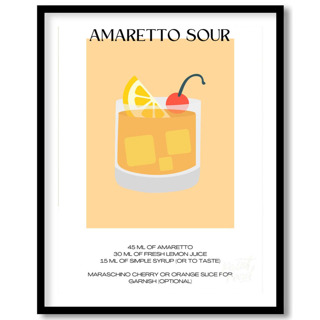 Amaretto Sour Recipe Art