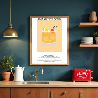 Amaretto Sour Recipe Art