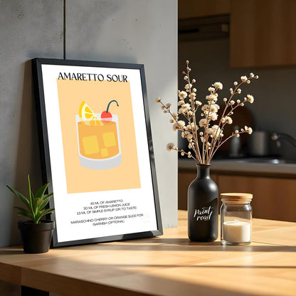 Amaretto Sour Recipe Art