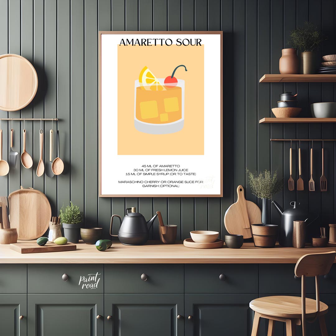 Amaretto Sour Recipe Art