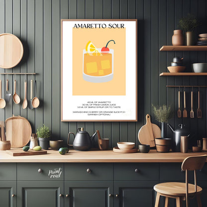 Amaretto Sour Recipe Art