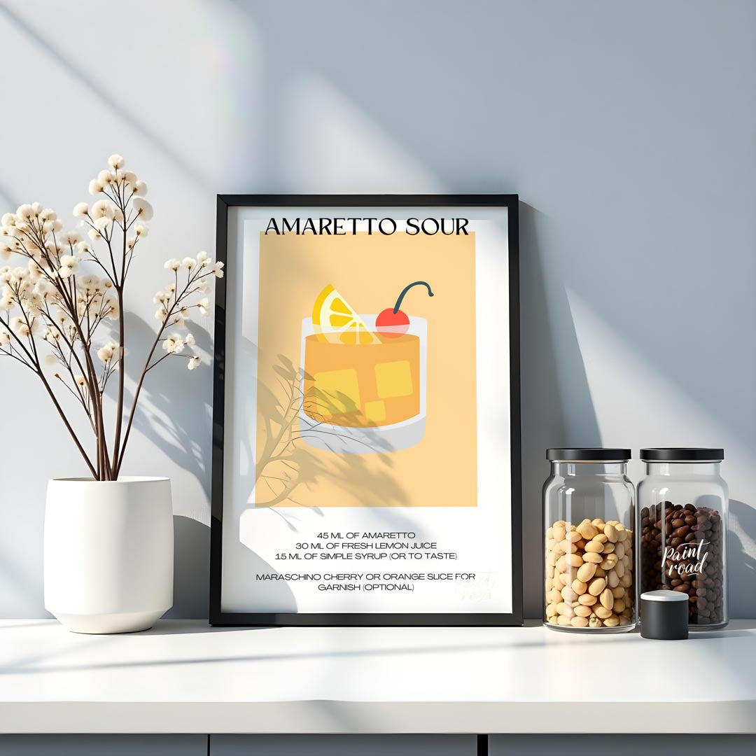 Amaretto Sour Recipe Art