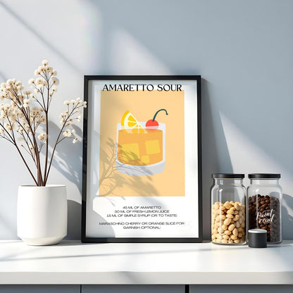 Amaretto Sour Recipe Art