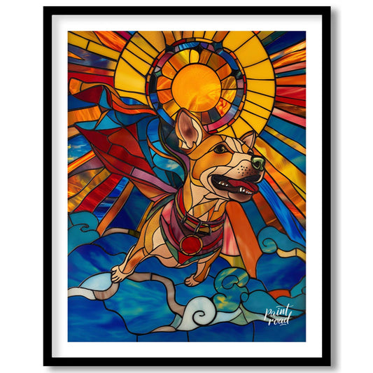 Stained Glass Super Dog
