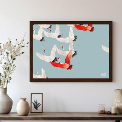 Cranes in Flight Pattern