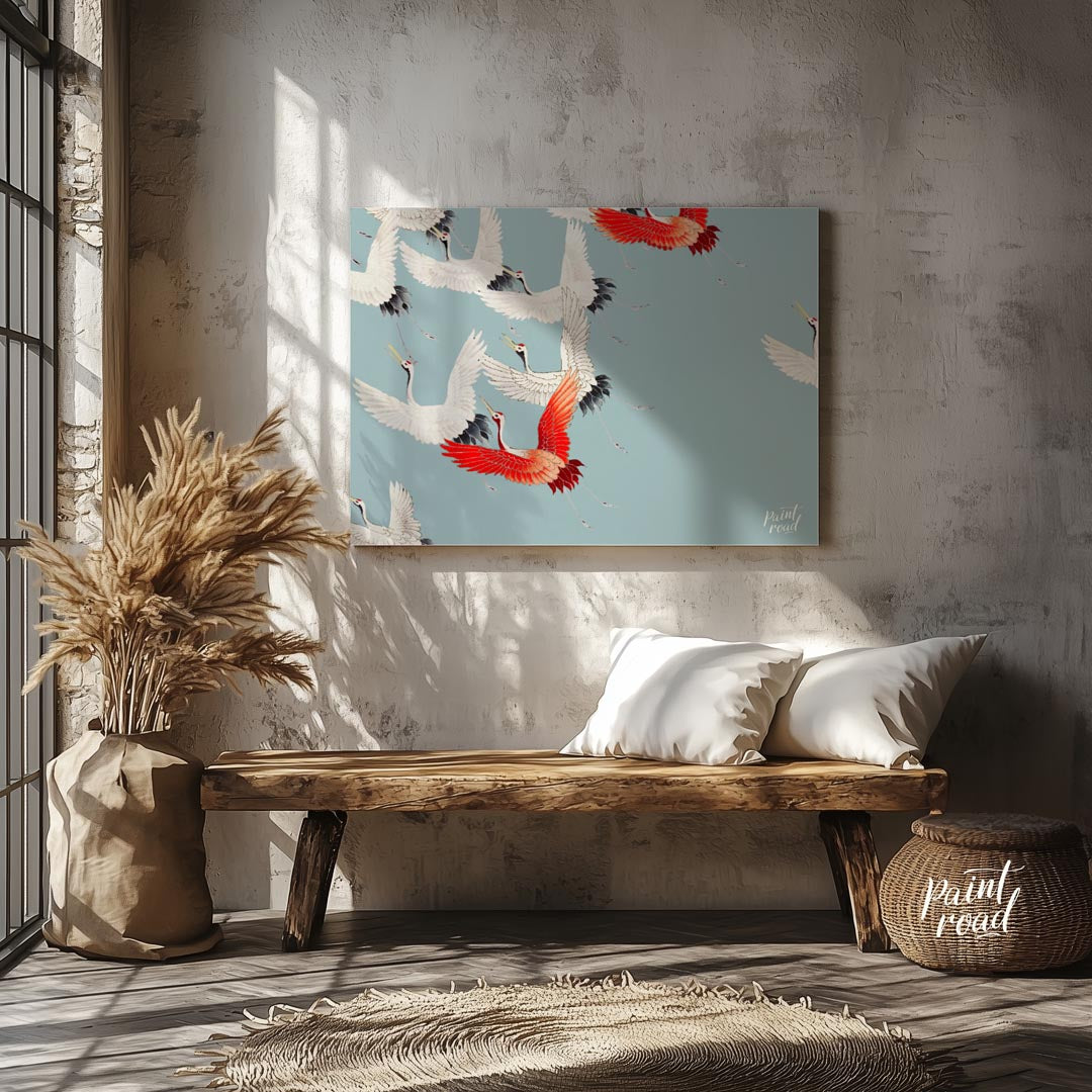 Cranes in Flight Pattern