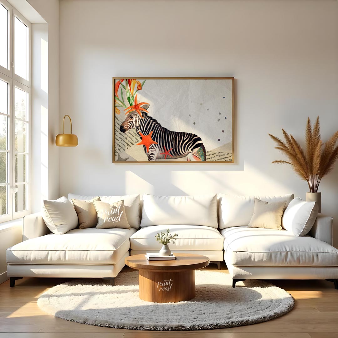 Collage Zebra with Sea Stars