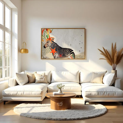 Collage Zebra with Sea Stars