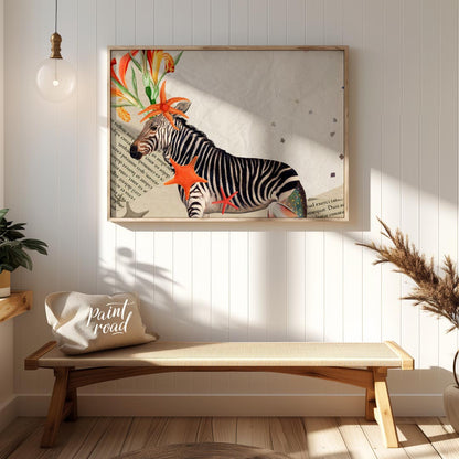 Collage Zebra with Sea Stars