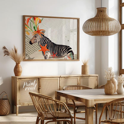 Collage Zebra with Sea Stars