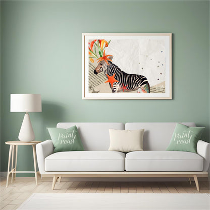 Collage Zebra with Sea Stars