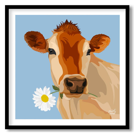 Daisy-Holding Jersey Cow