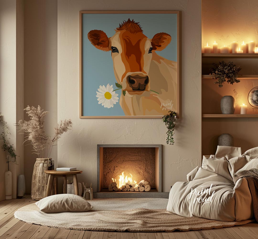 Daisy-Holding Jersey Cow