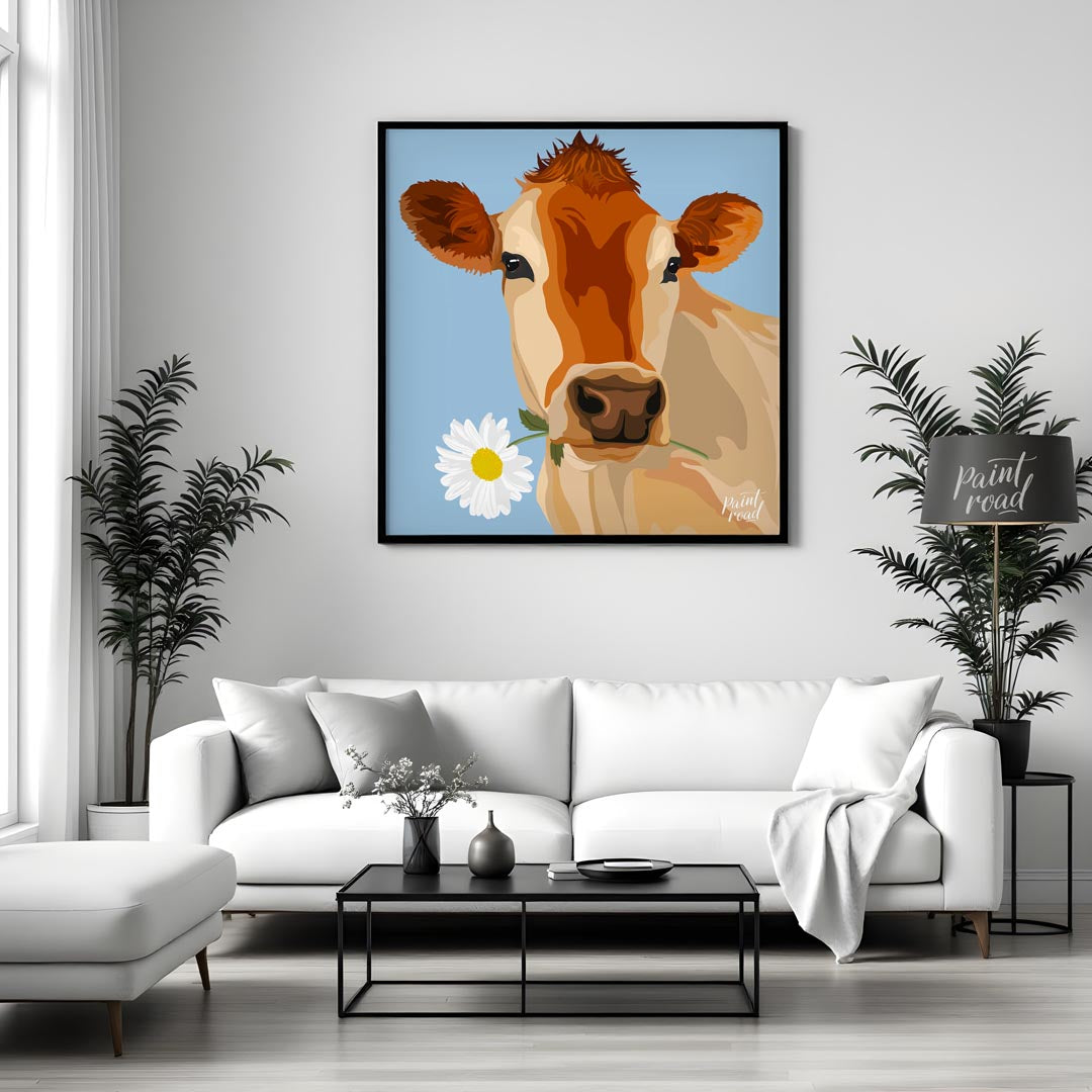 Daisy-Holding Jersey Cow