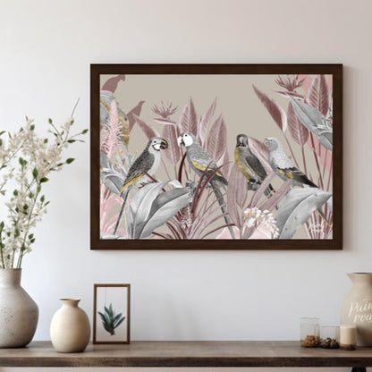 Monochromatic Parrots in Tropical Hues