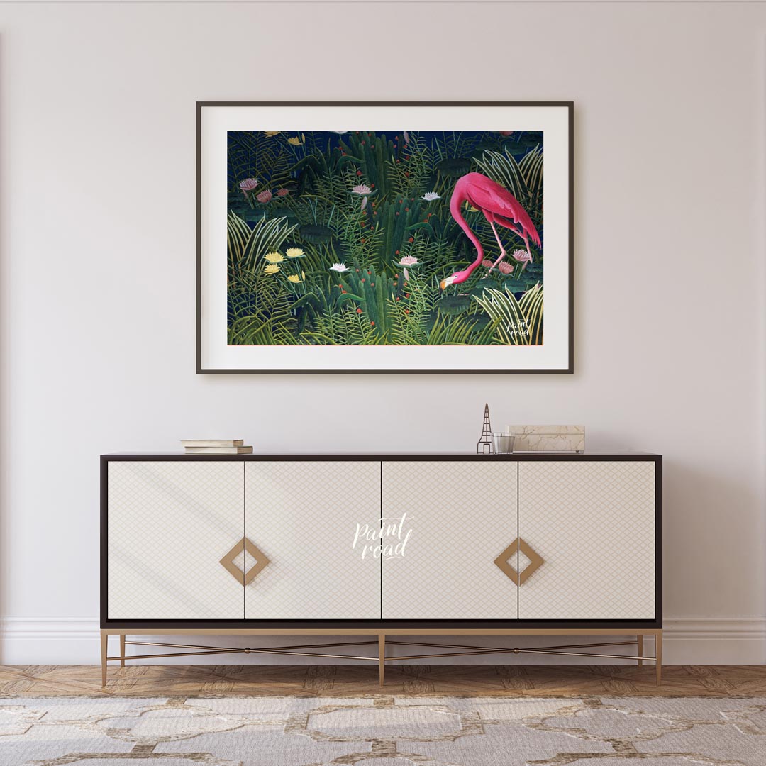 Flamingo in Nocturnal Garden