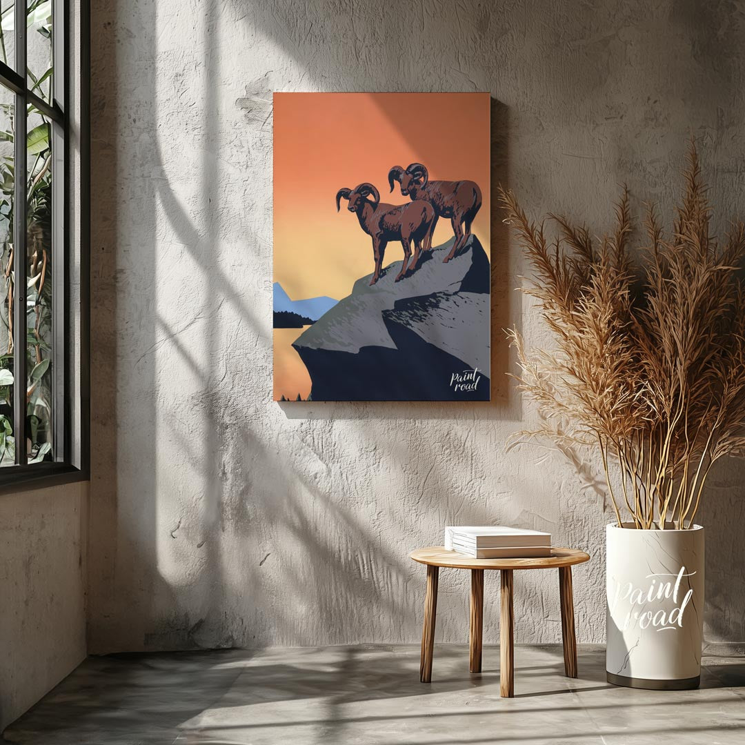 Bighorn Sheep at Sunset Cliff