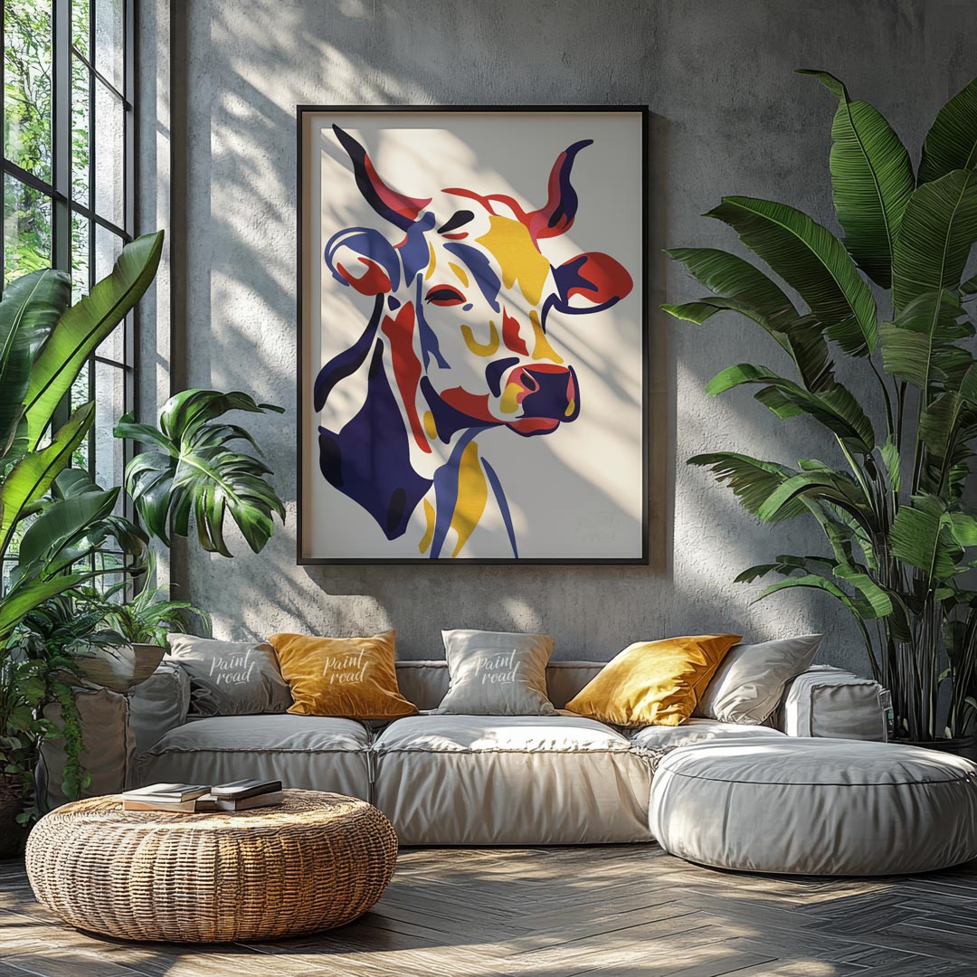 Pop Art Bovine Portrait