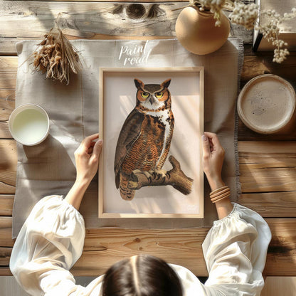 Regal Great Horned Owl Portrait
