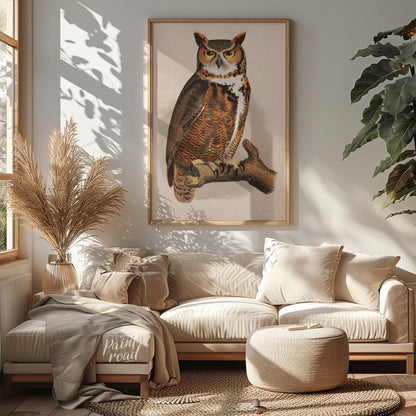 Regal Great Horned Owl Portrait