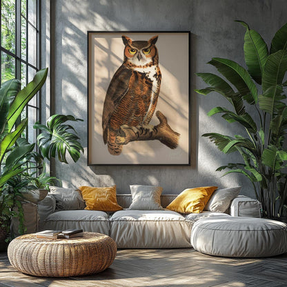 Regal Great Horned Owl Portrait