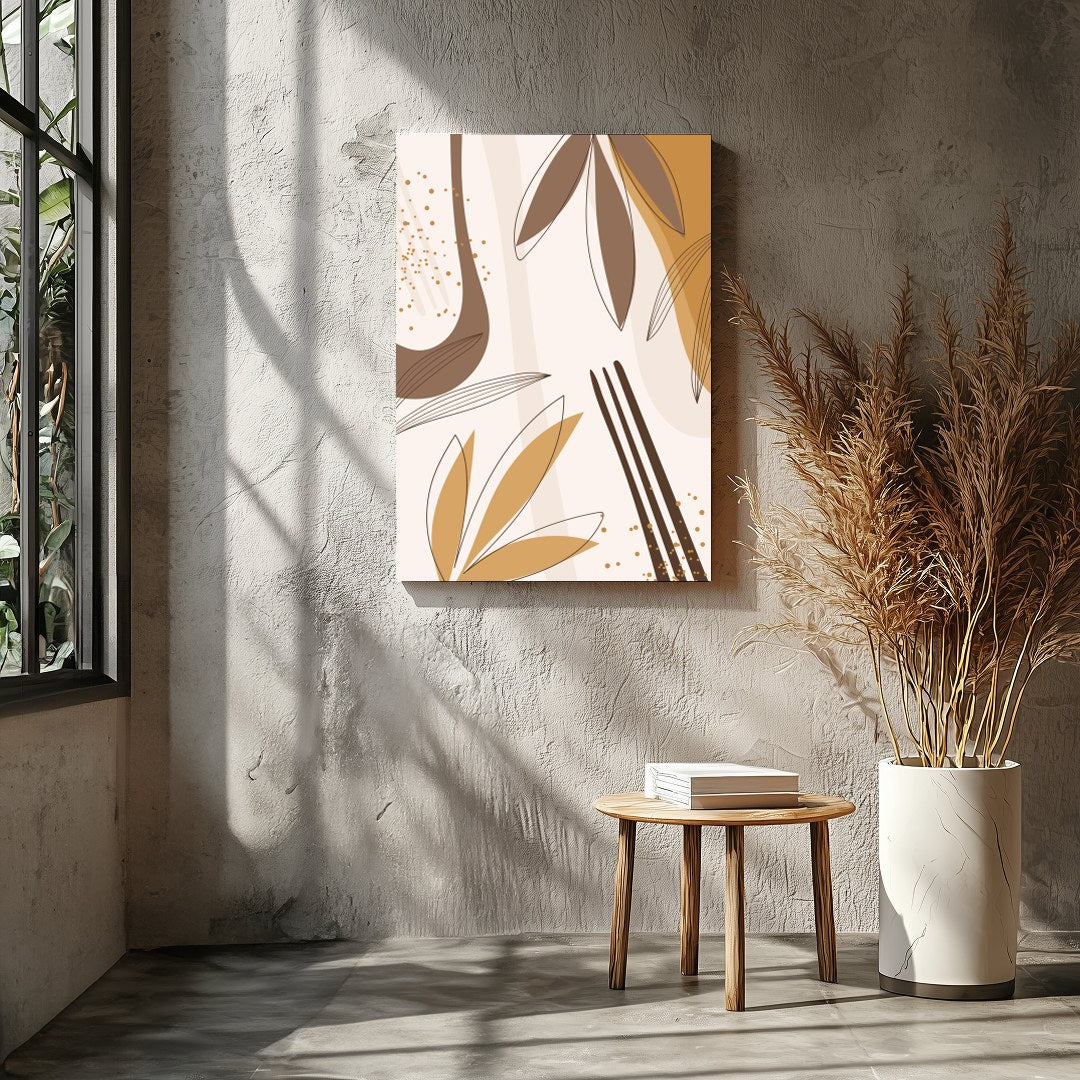 Embrace the warmth of the season with this sophisticated abstract wall art. Featuring delicate for Entrance