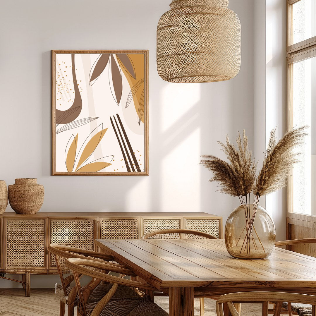 Embrace the warmth of the season with this sophisticated abstract wall art. Featuring delicate for Extra Kitchen