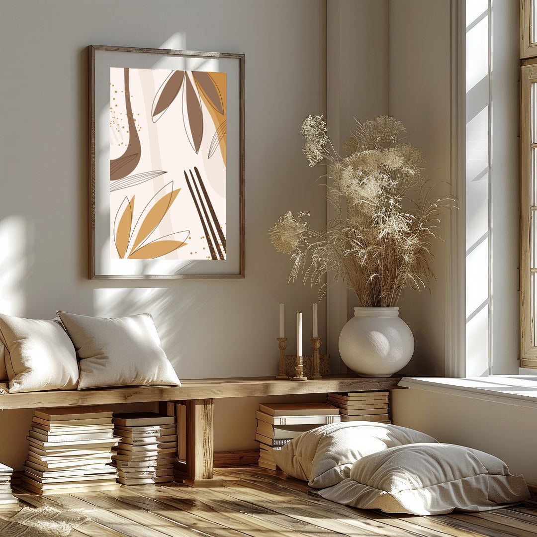 Embrace the warmth of the season with this sophisticated abstract wall art. Featuring delicate for gallery