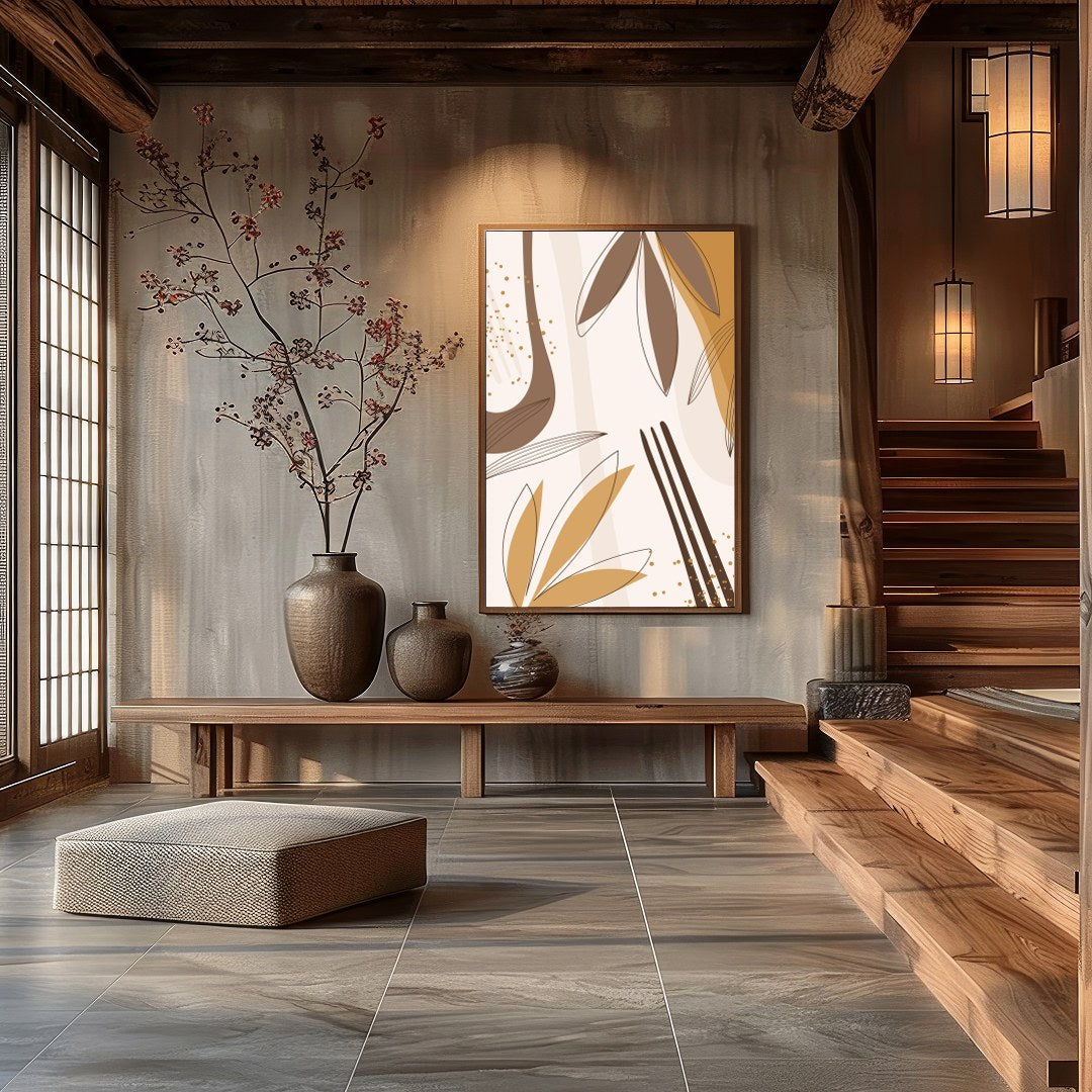 Embrace the warmth of the season with this sophisticated abstract wall art. Featuring delicate for Hall