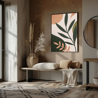 Immerse yourself in the elegance of nature with this abstract botanical wall art. Featuring a for home