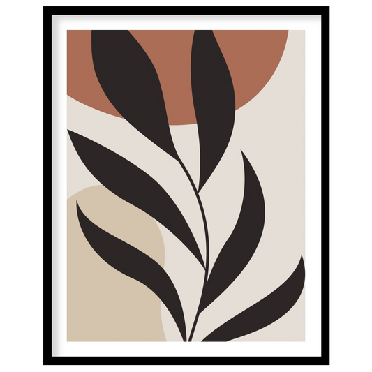 Immerse yourself in modern elegance with this minimalist botanical artwork. Featuring a striking for residence